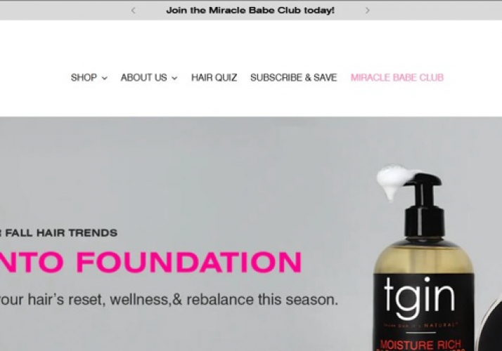 Thank God It's Natural (E-Commerce Website) screenshot 1