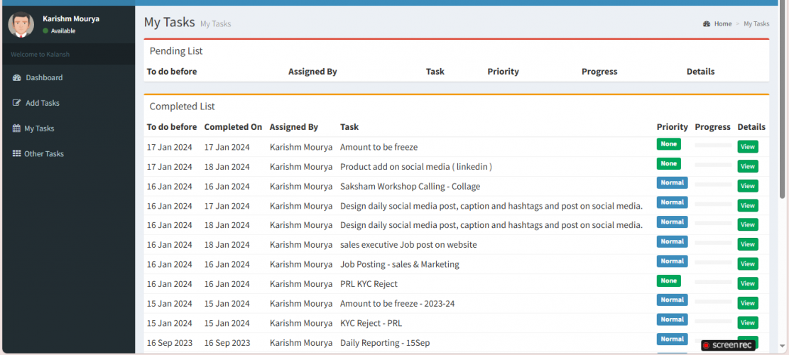 SutraPlan Task Manager screenshot 1