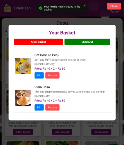 DineDash POS screenshot 1
