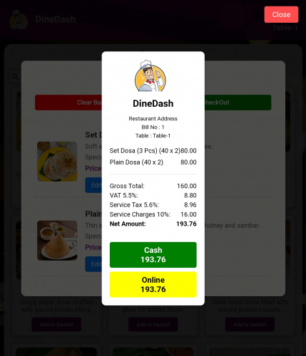 DineDash POS screenshot 5