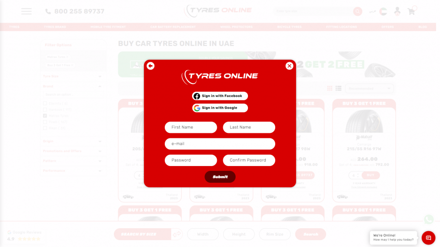 TyresOnline - Tyre Selling Platform screenshot 1