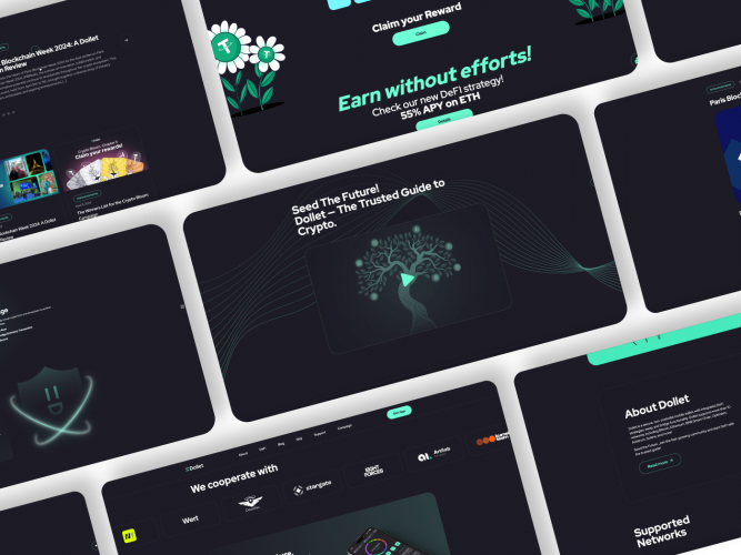 WordPress website development and technical support for Dollet Wallet multi-chain crypto wallet app screenshot 2