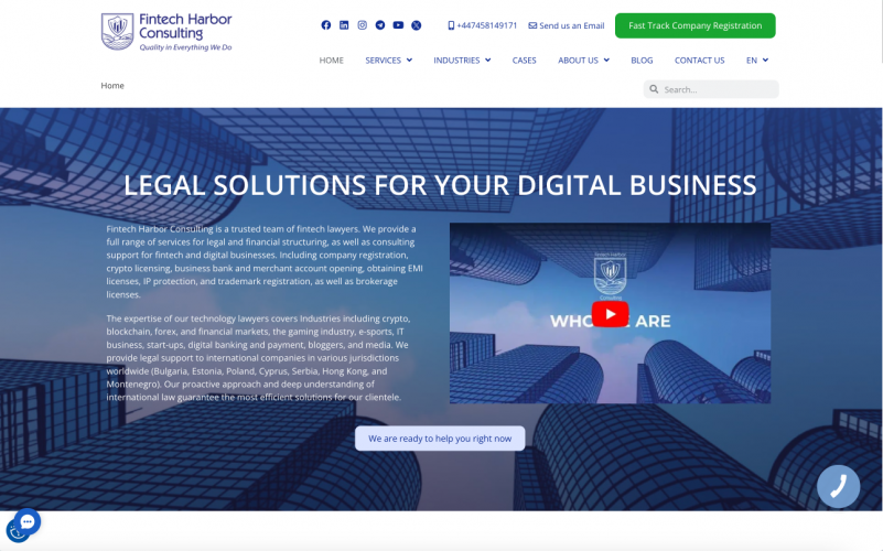 Custom WordPress web system development with legal solutions for fintech and digital business screenshot 2