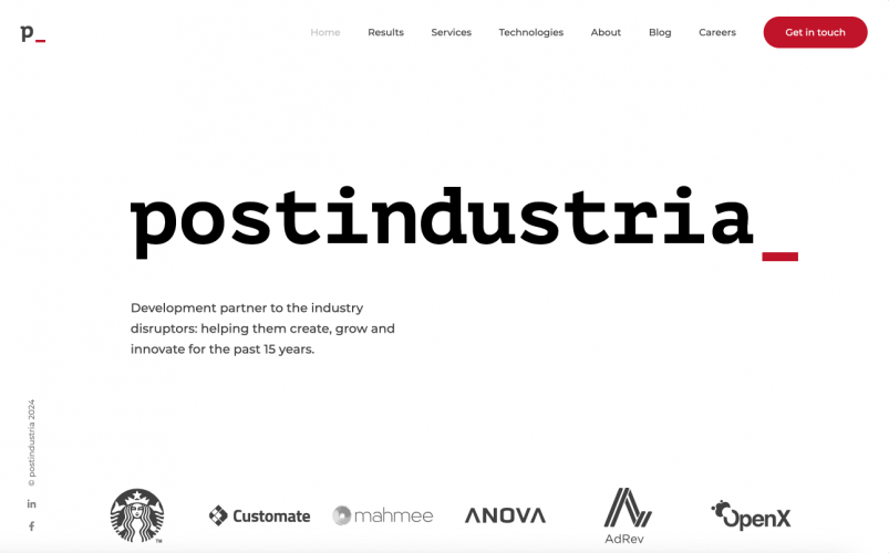 Technical support of a corporate website screenshot 2