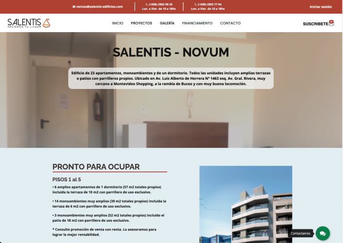 Salentis: New Website and Reservation System screenshot 3