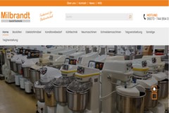 Shopware-Shop für neue und überholte Bäckereimaschinen - Milbrandt