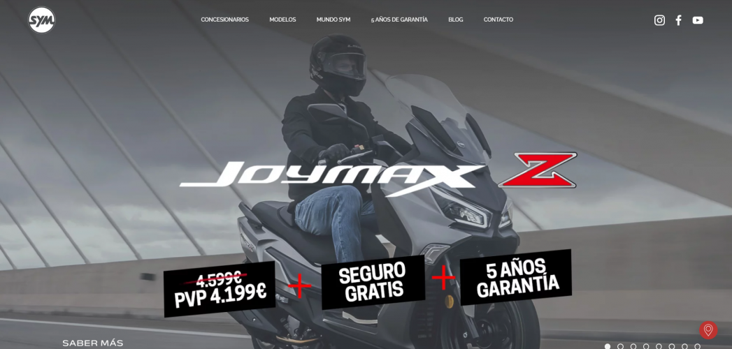 Web design and web programming for SYM screenshot 1