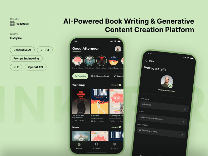 AI-Powered Book Writing & Generative Content Creation Platform screenshot 4