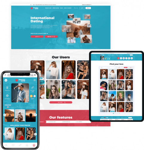 SESSION LOVE - Dating website development screenshot 1