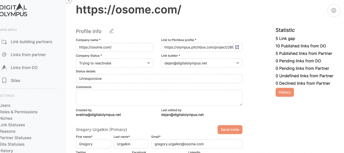Custom made ERP screenshot 1