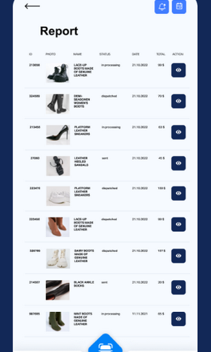 Footwear Warehouse Management & Data Analytics App screenshot 2
