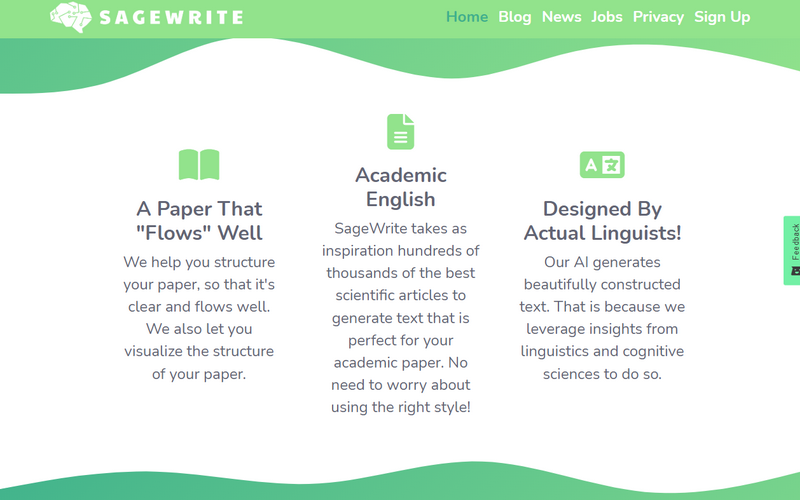 The text-generation and text-enhancement Start-up screenshot 2