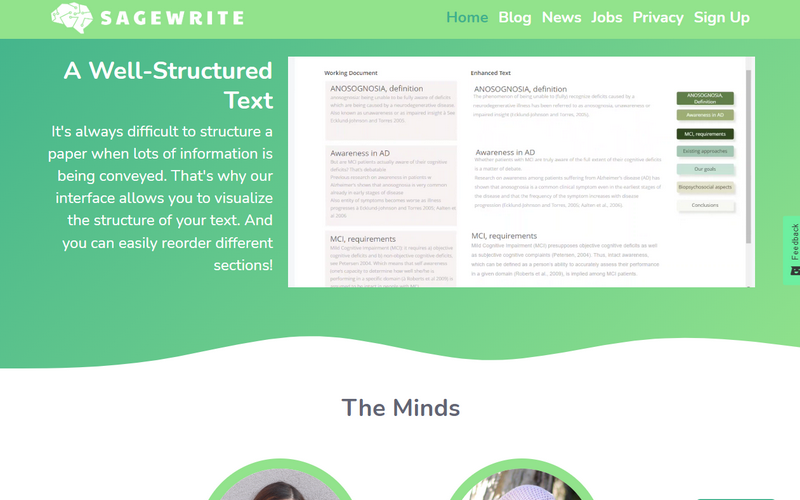The text-generation and text-enhancement Start-up screenshot 1
