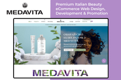 Exclusive premium beauty eCommerce site MEDAVITA