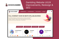 Gambling Website UI/UX Improvements, Redesign & SE
