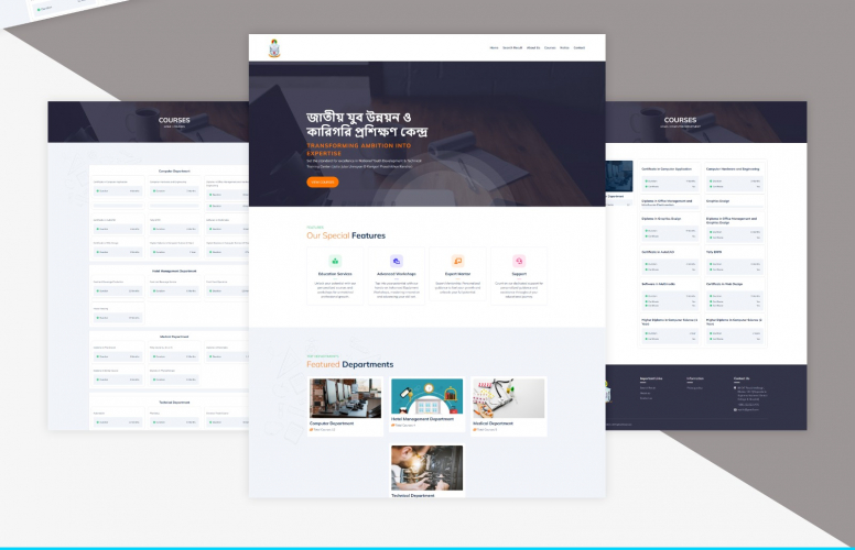 Training Center Website and Management System screenshot 1