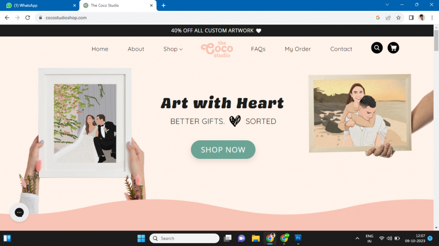Coco Studio Website screenshot 1