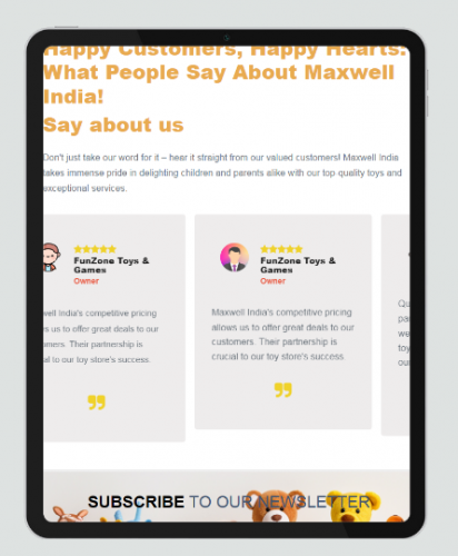 Toy Distributor CMS Website Development screenshot 2