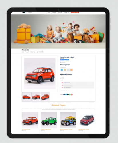 Toy Distributor CMS Website Development screenshot 3