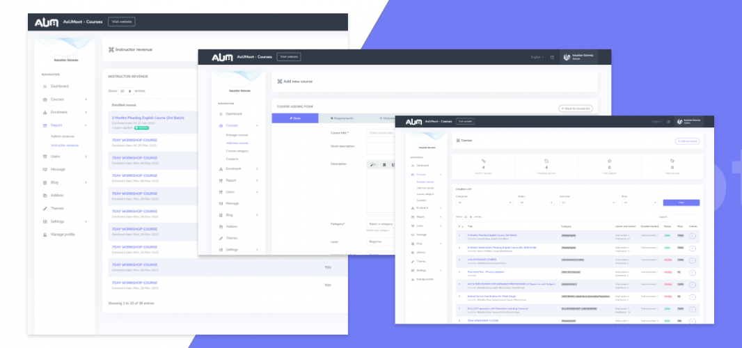 AsUMoot Course Learning Management Module screenshot 1