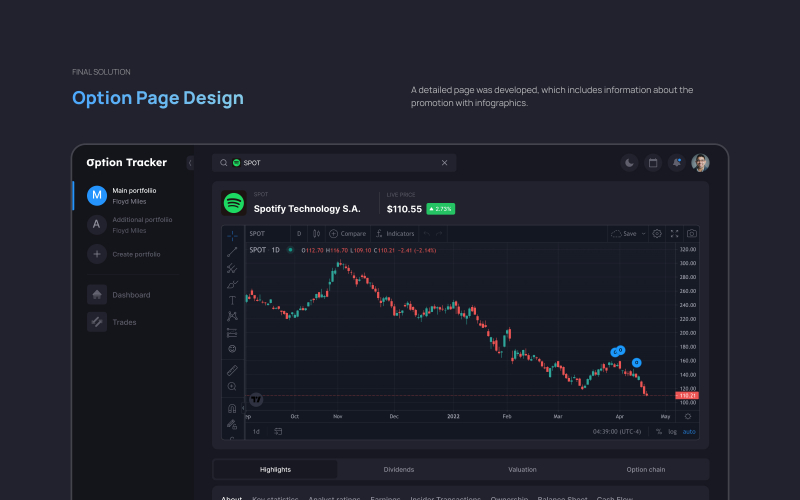 OptionTracker - financial analysis tool for traders screenshot 3