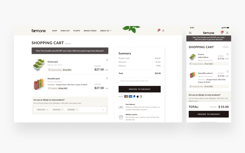 Farm.One - web app for a high-tech vertical farm screenshot 4