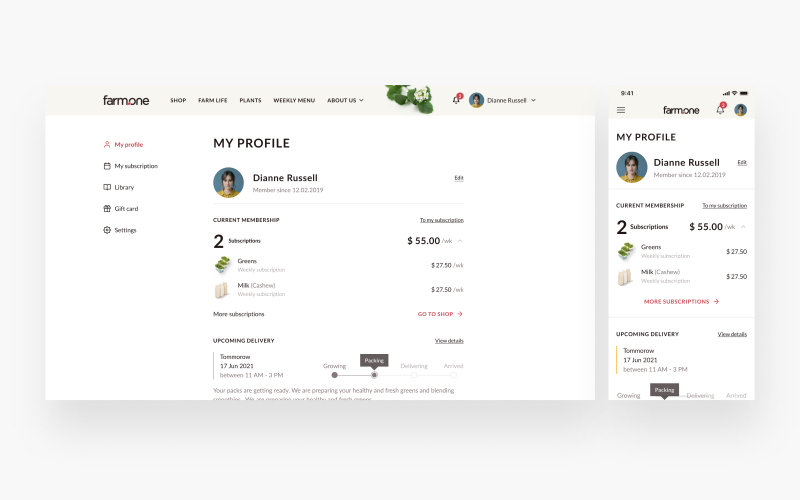 Farm.One - web app for a high-tech vertical farm screenshot 5