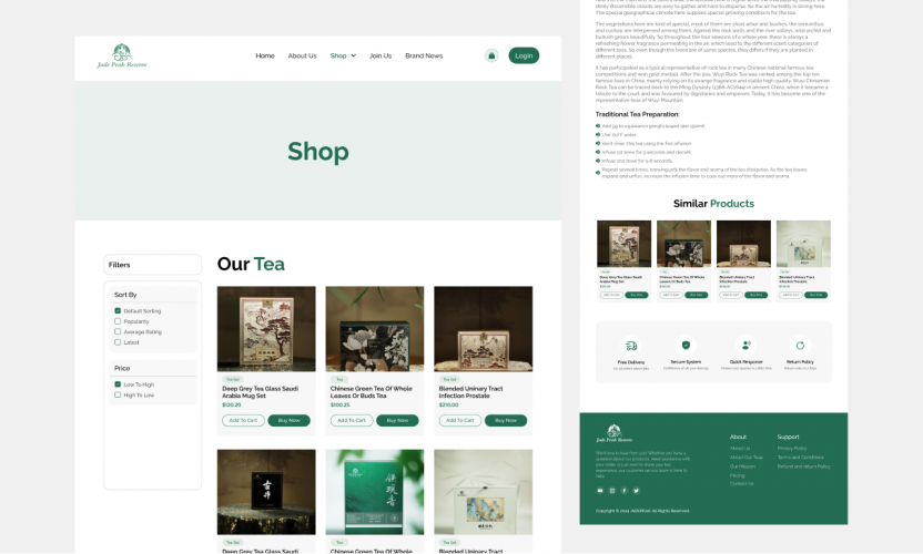 Jadepeak Reserve Website screenshot 3