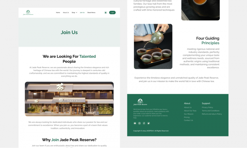 Jadepeak Reserve Website screenshot 1