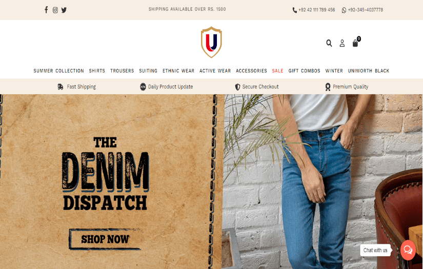 Uniworth Shop screenshot 2