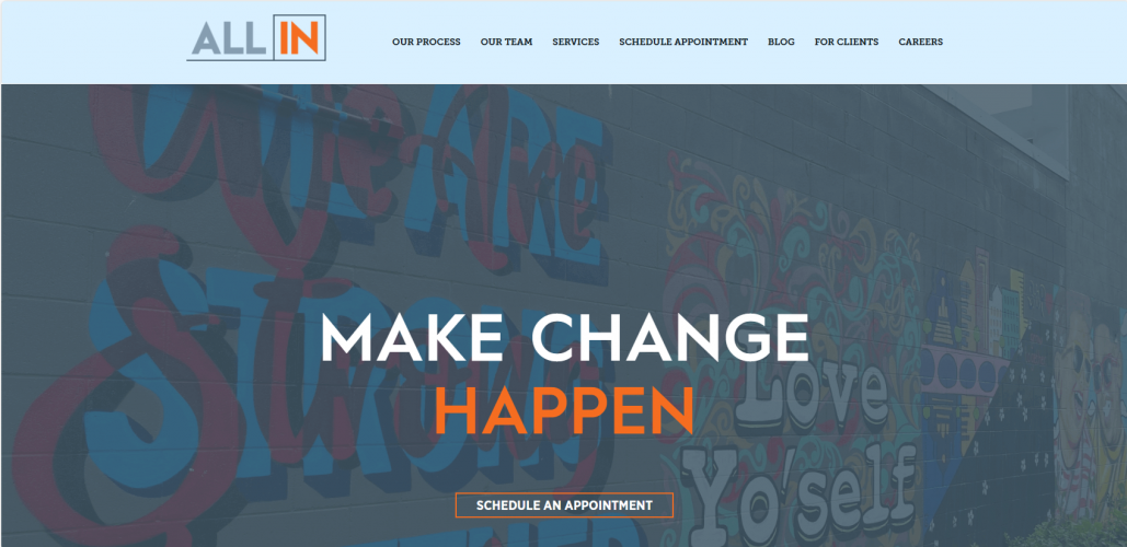 White Label Website Developer for ALL IN Therapy Clinic screenshot 1