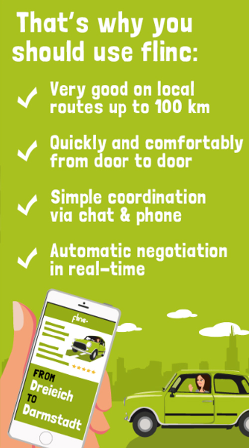Flinc - Ridesharing App screenshot 4