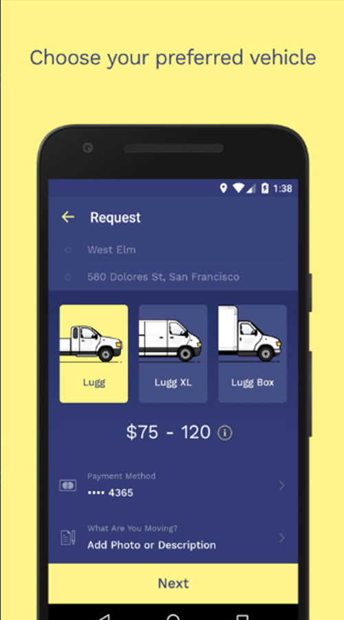 Lugg – Your On-Demand Mover screenshot 2