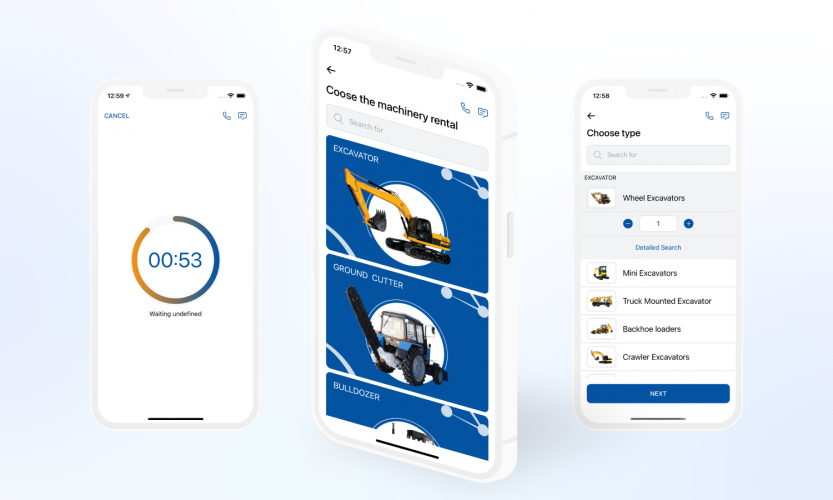 Uber-like app for tracking special equipment screenshot 1