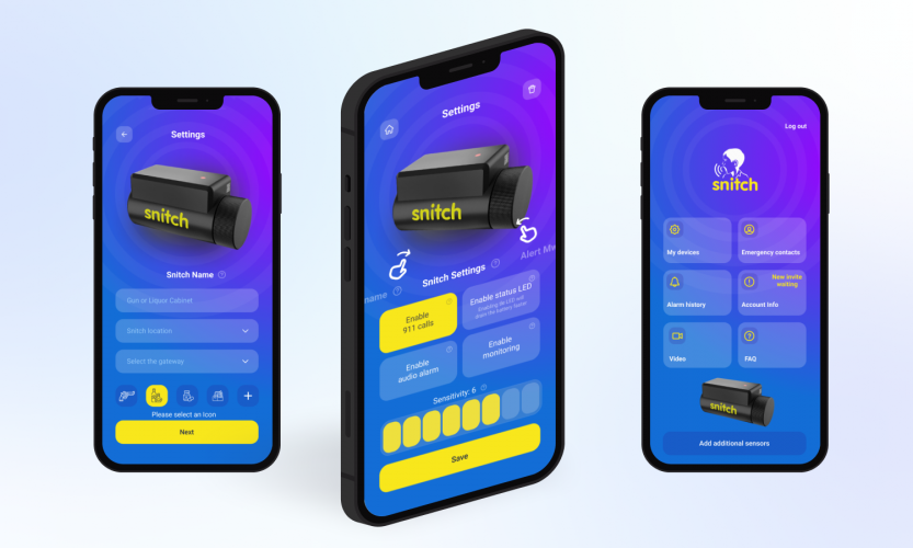 Mobile app + sensor for things position monitoring screenshot 1