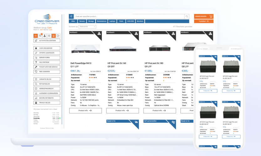 E-commerce, ERP, Single Page Application (SPA) screenshot 1