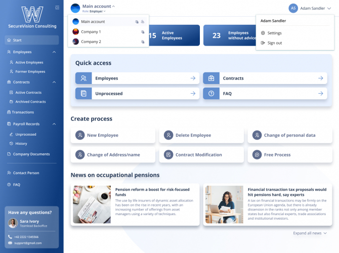 Web Application for Healthcare Based on Dynamics 365 screenshot 1