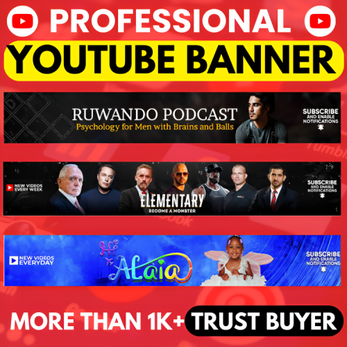 Youtube channel art banner and channel logo screenshot 1