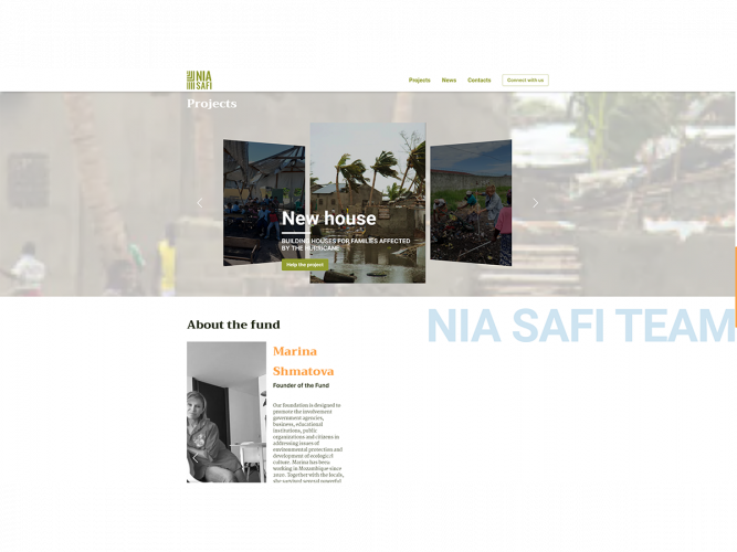 Corporate website for the Charitable Foundation in Africa screenshot 4