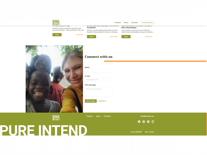 Corporate website for the Charitable Foundation in Africa screenshot 5