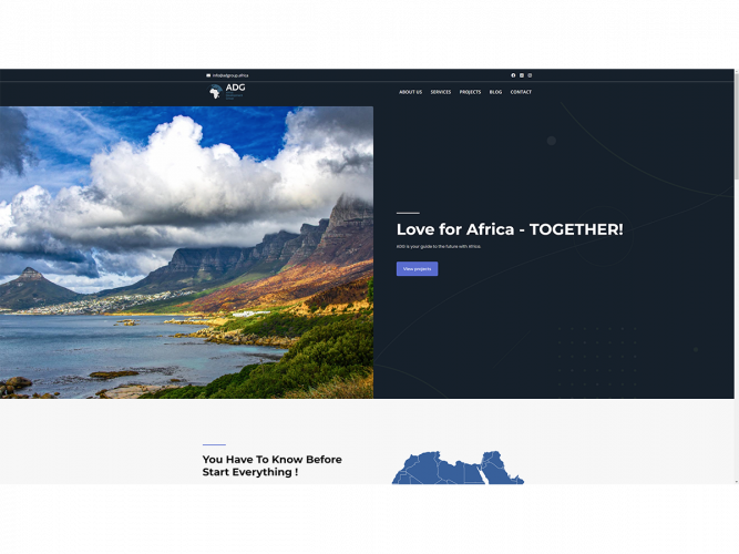 A corporate website telling about the investment fund, its projects and tasks screenshot 2