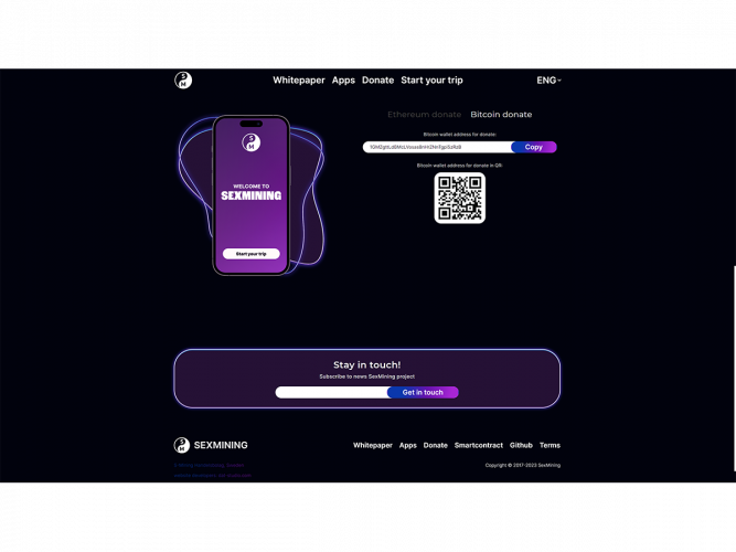 A corporate website and a mobile web application. Created to combat illegal prostitution and pimping through the mining of sex tokens using innovative POD (proof of duty) technology. screenshot 5