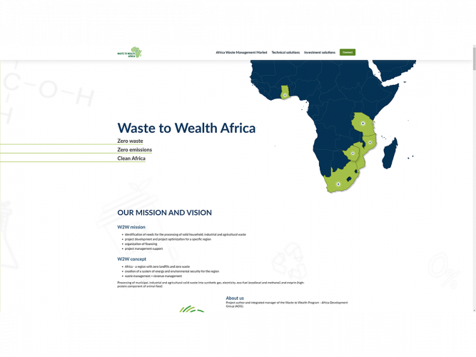 Website-presentation, which tells about the new waste recycling technology, as well as about investing in this technology screenshot 4
