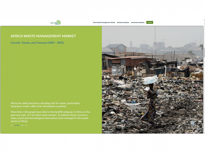 Website-presentation, which tells about the new waste recycling technology, as well as about investing in this technology screenshot 1