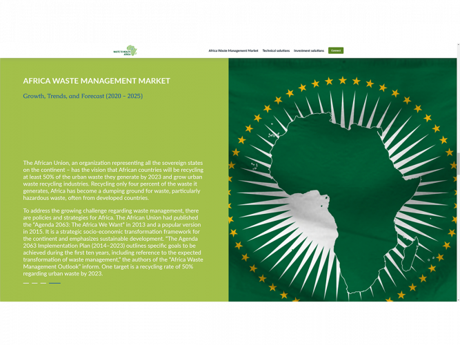 Website-presentation, which tells about the new waste recycling technology, as well as about investing in this technology screenshot 2