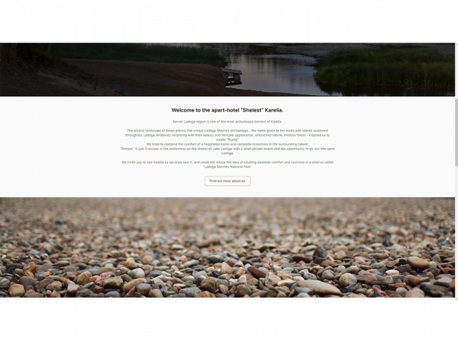 Corporate website for an apart-hotel in Karelia screenshot 3