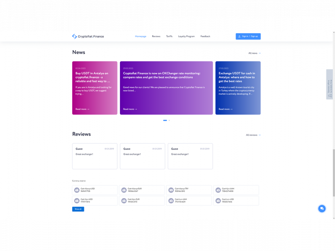 Cryptocurrency exchange site. Created for the exchange, purchase and withdrawal of various cryptocurrencies in Antalya screenshot 1