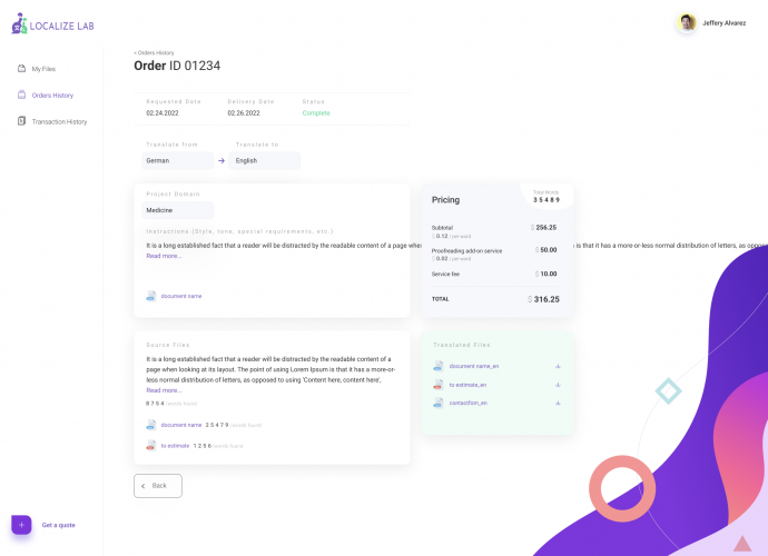 LocalizeLab: Top-notch human translation powered by technology screenshot 1