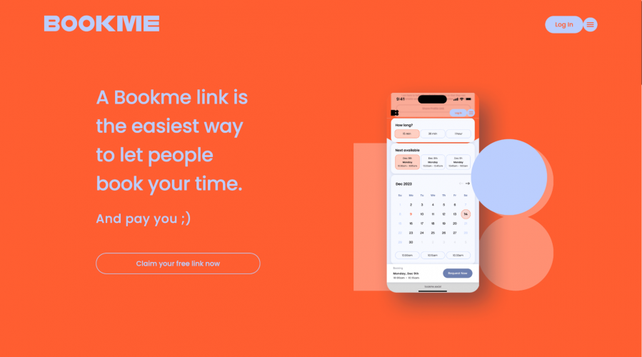 Bookme: Freelancer booking platform screenshot 1