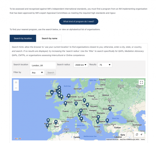 IMI (International Mediation Institute) screenshot 1